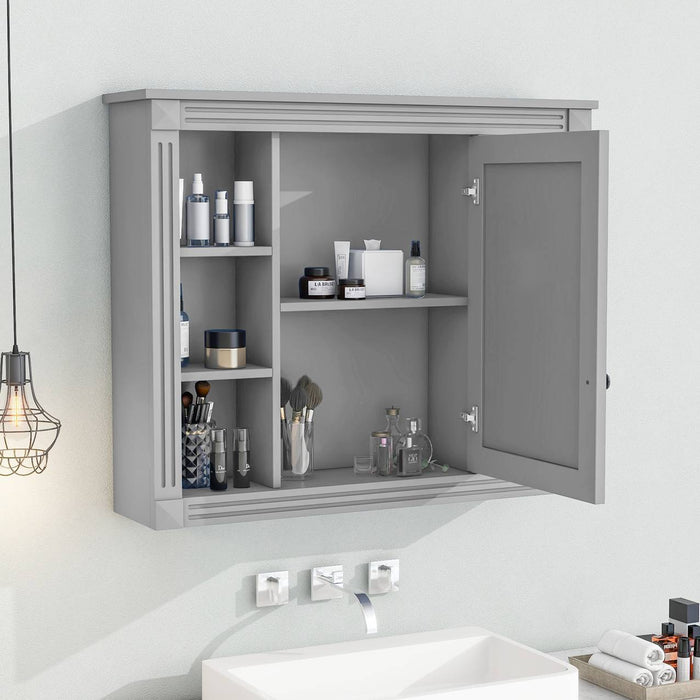 Stylish Wall-Mounted Bathroom Cabinet & Mirror – Elegance Redefined