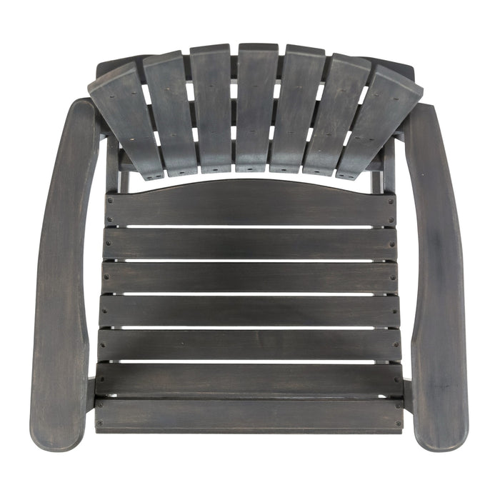 Dark Grey Acacia Wood Bar Stool - Stylish Patio Comfort