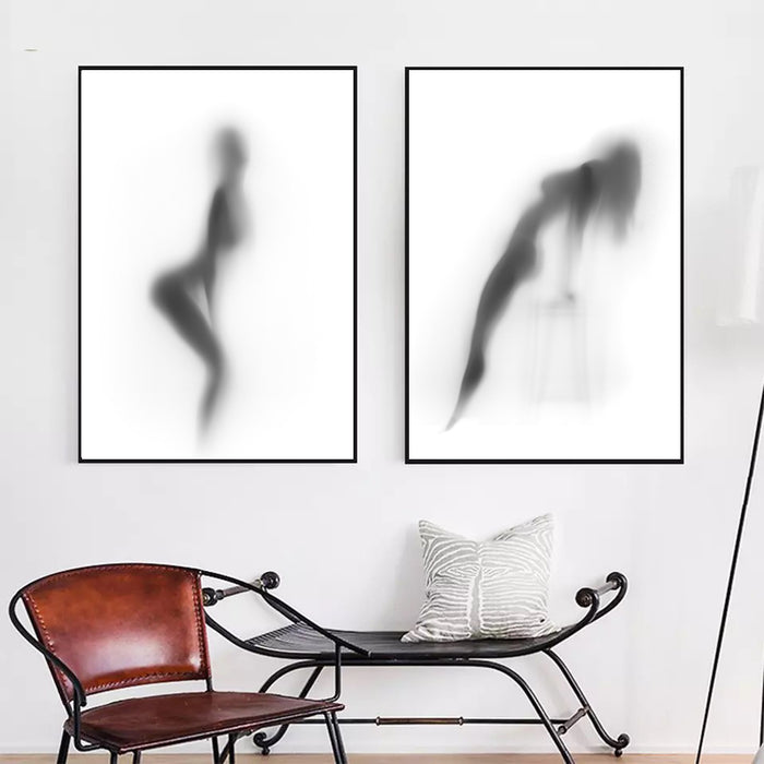 Black & White Abstract Canvas Art – Modern Elegance for Home