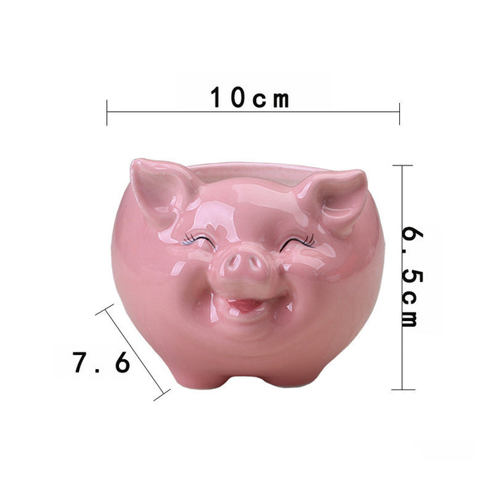 Nordic Cartoon Animal Succulent Pot - Cute Ceramic Decor for Plant Lovers