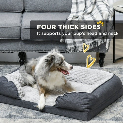 Calming Dog Bed for Medium Pups - PawHut Comfort Haven