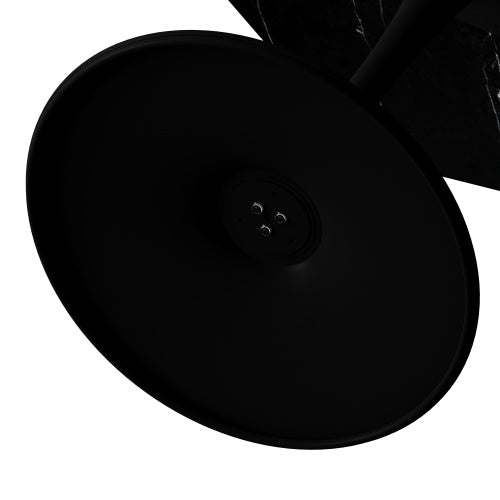 Modern Octagonal Coffee Table - Chic Black Marble Design, Ideal for Small Spaces