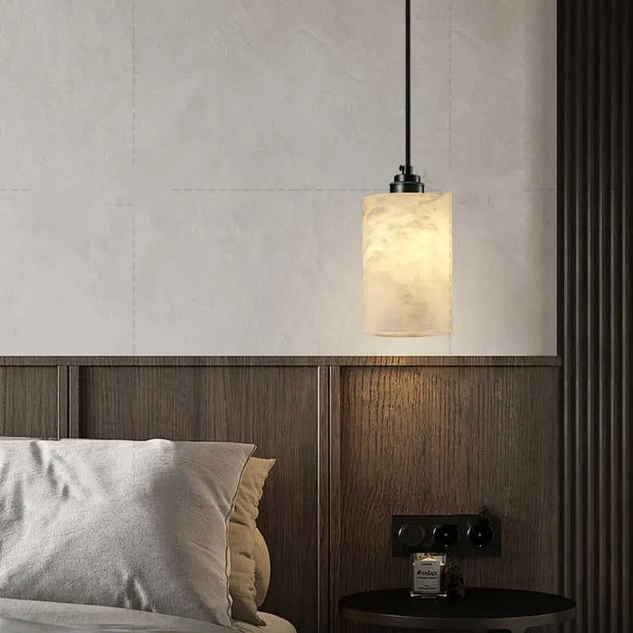 Simple And Natural Marble Copper Long Wire Chandelier HomeWares Hub