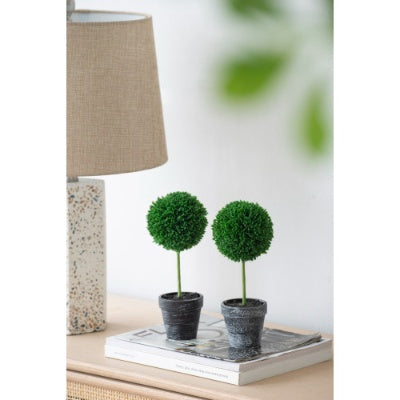 Mini Faux Boxwood Topiaries - Lush Decor for Any Space