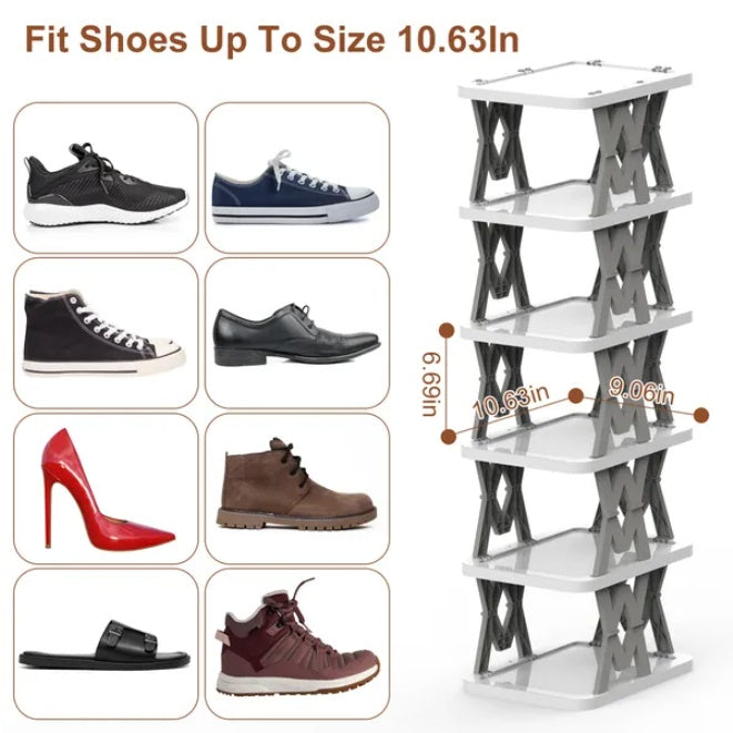 "Space-Saving 6-Tier Shoe Rack – Ultimate Organizer for Small Homes"