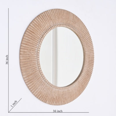 Rustic Handcarved Wall Mirror - Timeless Farmhouse Charm