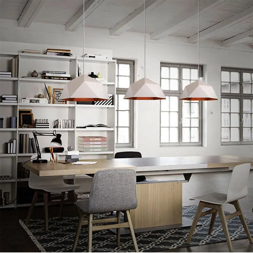 Colorful Geometric Pendant Light – Modern Iron Hanging Lamp (E27) HomeWares Hub