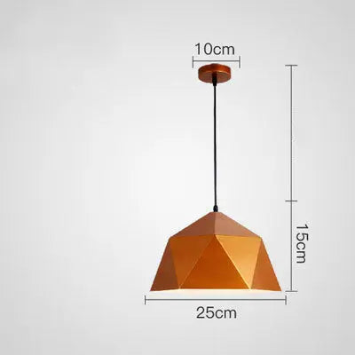 Colorful Geometric Pendant Light – Modern Iron Hanging Lamp (E27) HomeWares Hub