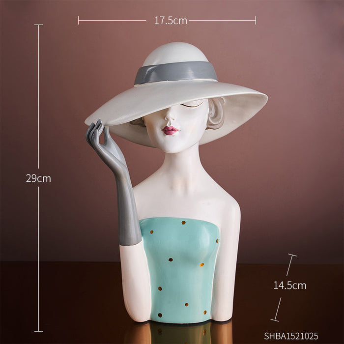 Urban Girl Resin Wine Cabinet: Chic Decor for Home & Gifts