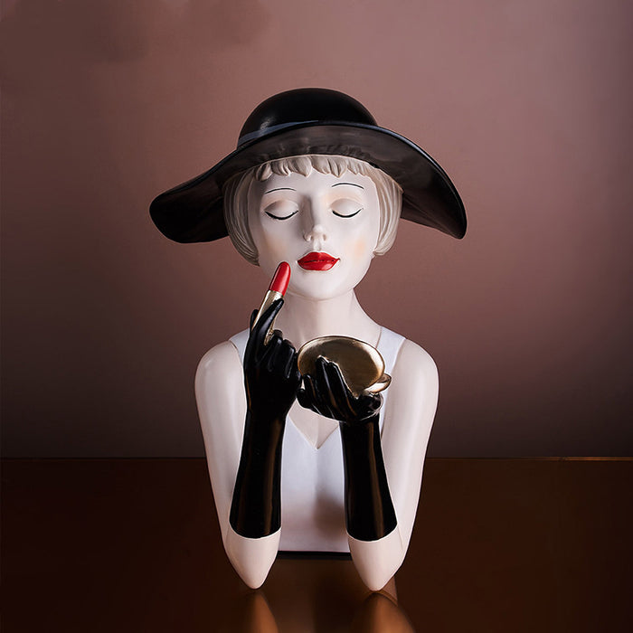 Urban Girl Resin Wine Cabinet: Chic Decor for Home & Gifts