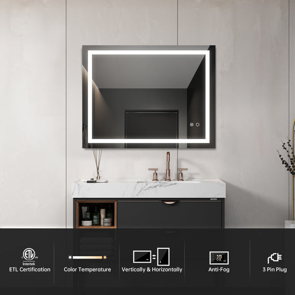 LED Bathroom Mirror with Touch Control & Anti-Fog | Luxurious Upgrade for Home