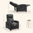 HOMCOM Recliner Armchair, Massage Faux Leather Push Back Reclining Chair With Adjustable Leg Rest, Side Pocket, For Home Living Room Theatre, Black