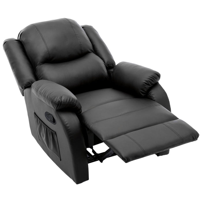 Elderly Recliner Chair – Adjustable Comfort & Storage – Black