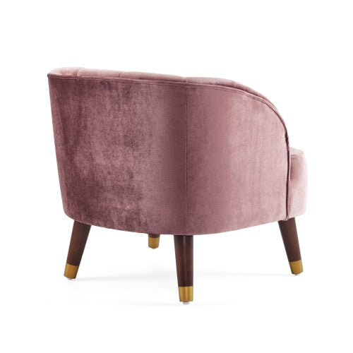 Velvet Barrel Accent Chair - Cozy Style for Modern Spaces