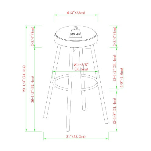 Rust Faux Velvet Bar Stool Set - Stylish Comfort for Chic Spaces