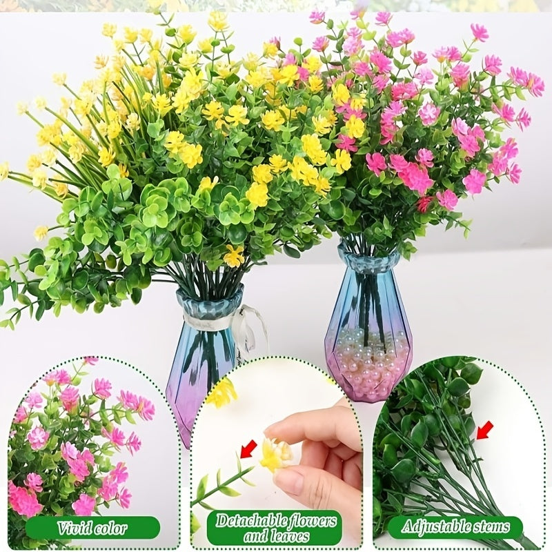 Lifelike Bionic Flower Bouquets – 20pcs | Real-Touch Luxury Decor