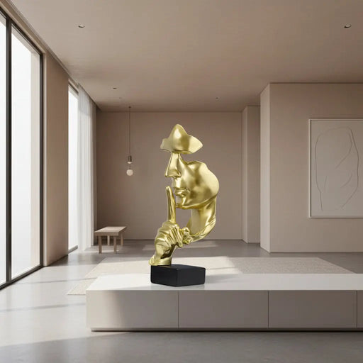 Silent Gold Abstract Resin silent statue HomeWares Hub
