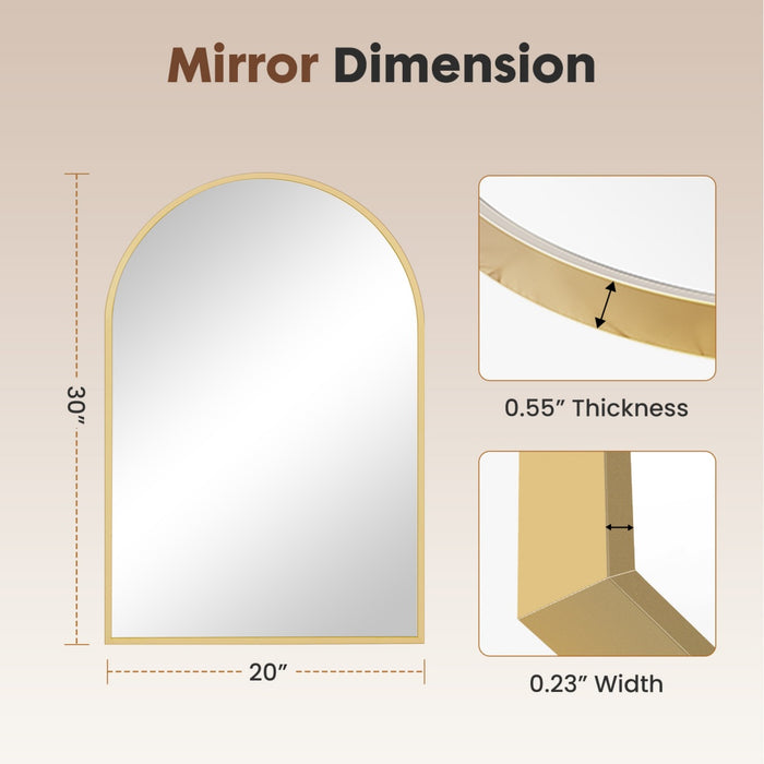 Elegant Arched Bathroom Mirror - Stylish & Durable ZHUMI