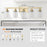 Gold 5 Light Vanity Light With Clear Glass Shade, Modern Iron Bathroom Wall Fixture For Bathroom & Dresser - No Bulbs Unavailable Platform- Temu