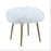 Ravni Glam Faux Fur Ottoman with Gold Legs – Luxe Style for Chic Spaces