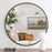 32" Black Metal Framed Round Bathroom Mirror – Modern Elegance