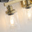 Gold 5 Light Vanity Light With Clear Glass Shade, Modern Iron Bathroom Wall Fixture For Bathroom & Dresser - No Bulbs Unavailable Platform- Temu