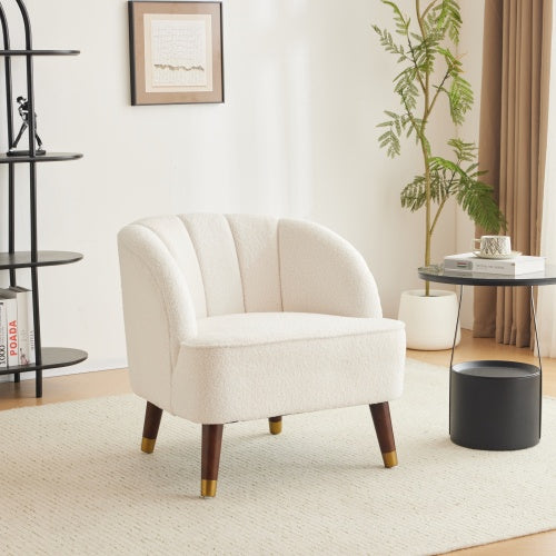 Velvet Barrel Accent Chair - Cozy Style for Modern Spaces