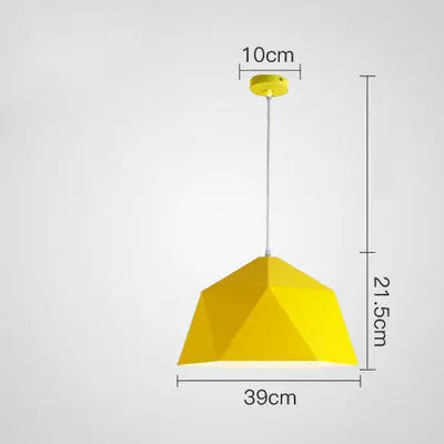 Colorful Geometric Pendant Light – Modern Iron Hanging Lamp (E27) HomeWares Hub