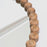 Rustic Wooden Bead Wall Mirror – 32" Natural Elegance
