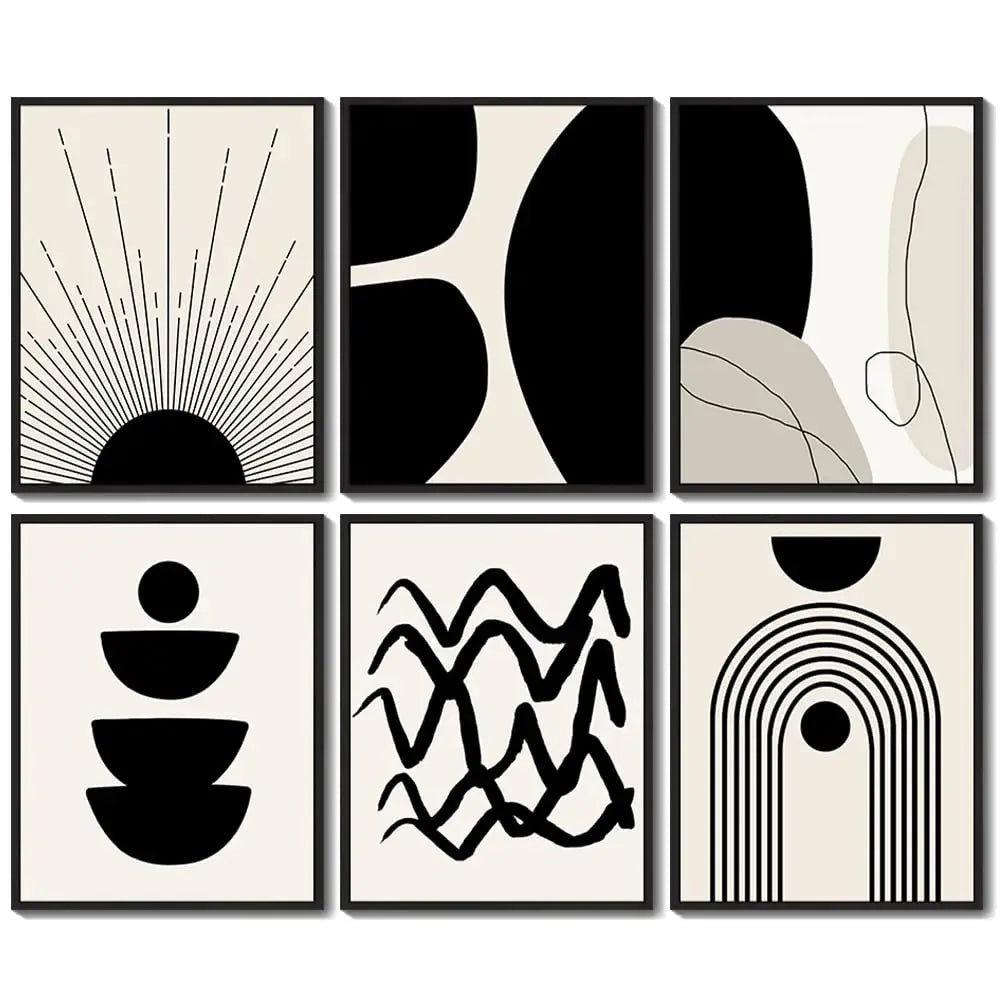 Boho Wall Art Essence Geometric Wall Art - Black Framed 11x14in HomeWares Hub