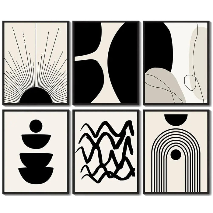 Boho Wall Art Essence Geometric Wall Art - Black Framed 11x14in HomeWares Hub