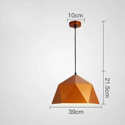 Colorful Geometric Pendant Light – Modern Iron Hanging Lamp (E27) HomeWares Hub