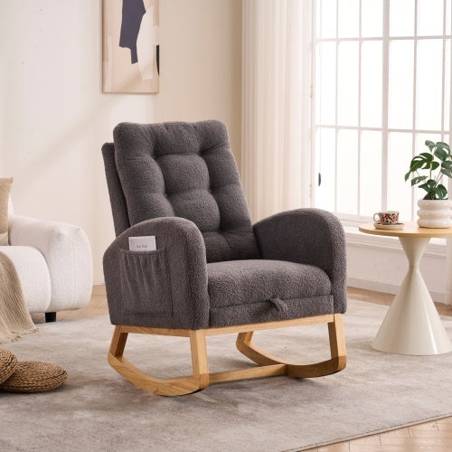 Caramel Rocking Chair with Footrest - Cozy Bliss by LY-5104