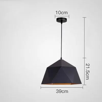 Colorful Geometric Pendant Light – Modern Iron Hanging Lamp (E27) HomeWares Hub