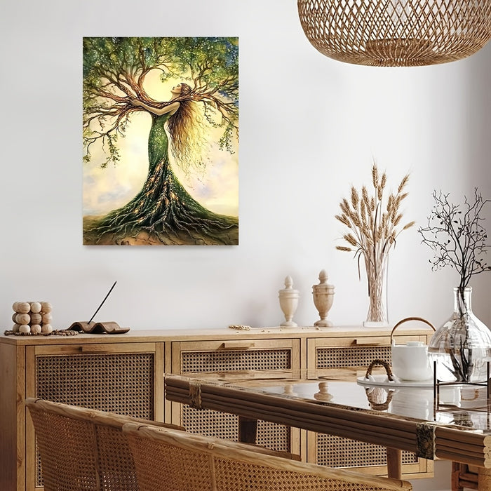 Tree of Life Canvas Art - Framed Nature Wall Decor for Home