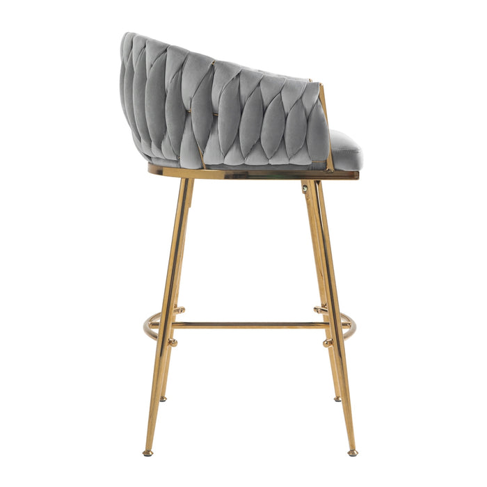 Chic Velvet Bar Stools Set - Ultimate Comfort for Modern Spaces
