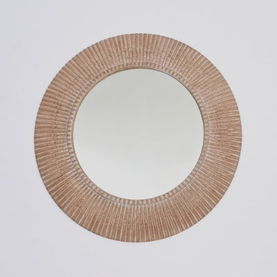 Rustic Handcarved Wall Mirror - Timeless Farmhouse Charm