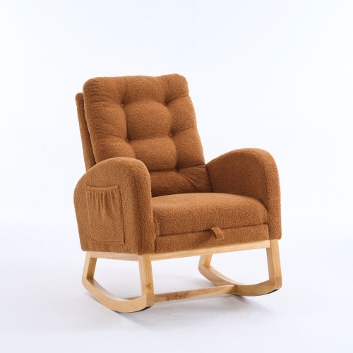 Caramel Rocking Chair with Footrest - Cozy Bliss by LY-5104