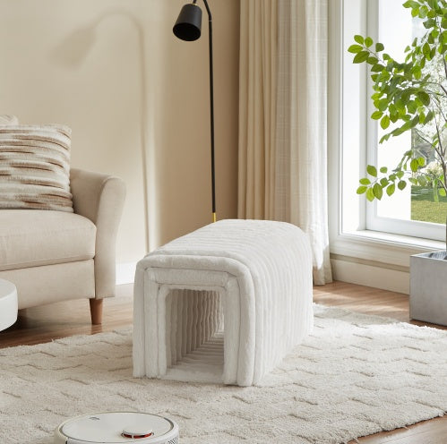 Cozy Ottoman Storage Bench for Cats – Chic Corduroy Comfort