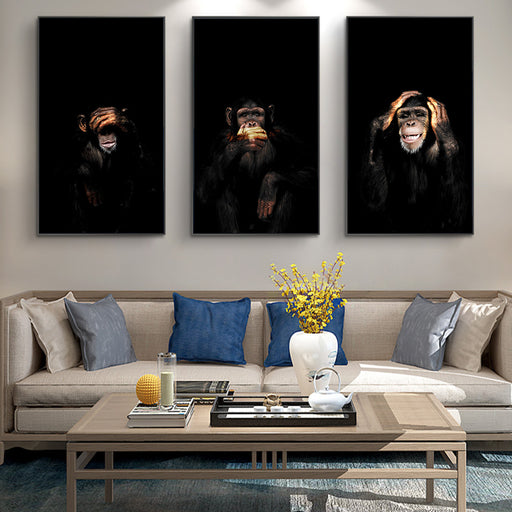 Abstract Monkey Canvas Art - Modern & Chic for Trendy Spaces