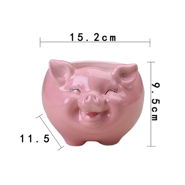 Nordic Cartoon Animal Succulent Pot - Cute Ceramic Decor for Plant Lovers