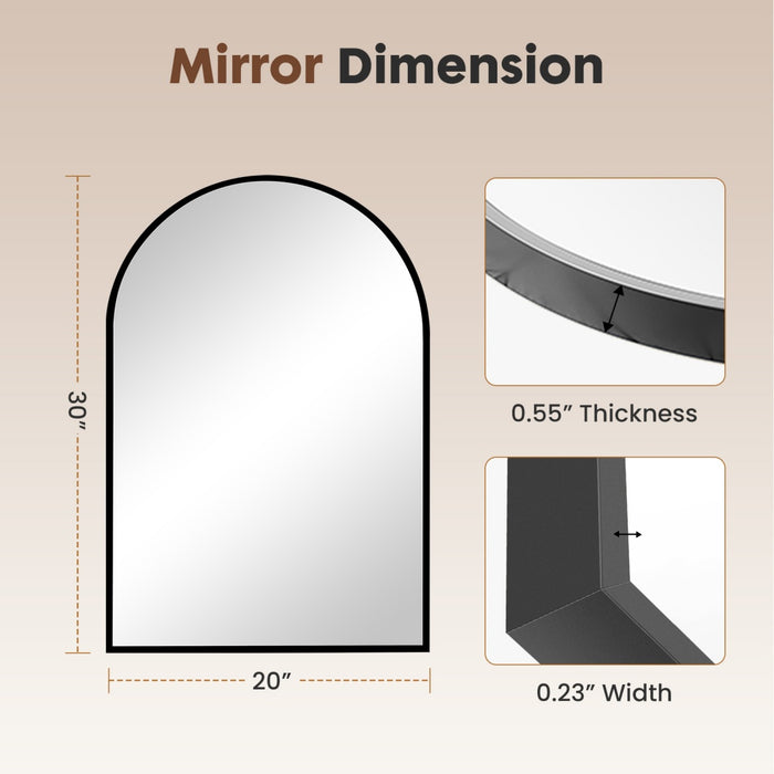 Elegant Arched Bathroom Mirror - Stylish & Durable ZHUMI