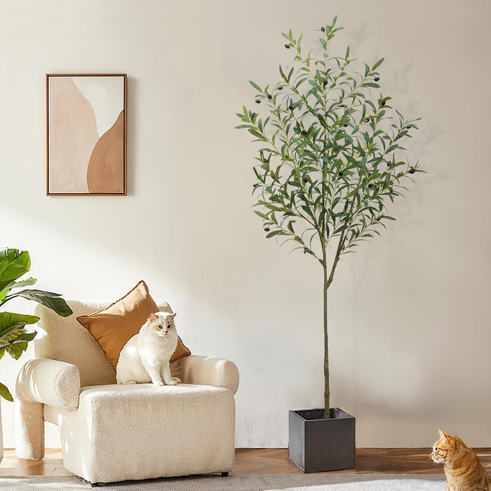 Elegant Tall Artificial Olive Tree - Tranquility for Your Home