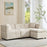 L-Shaped Storage Sofa with Ottoman – Cozy Comfort for Apartments