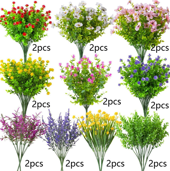 Lifelike Bionic Flower Bouquets – 20pcs | Real-Touch Luxury Decor