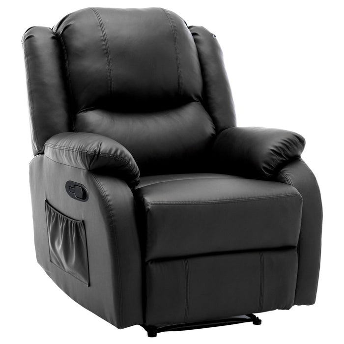 Elderly Recliner Chair – Adjustable Comfort & Storage – Black