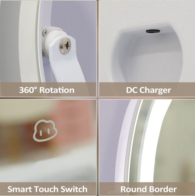 LED Vanity Makeup Mirror with Smart Control - Perfect Viewing!