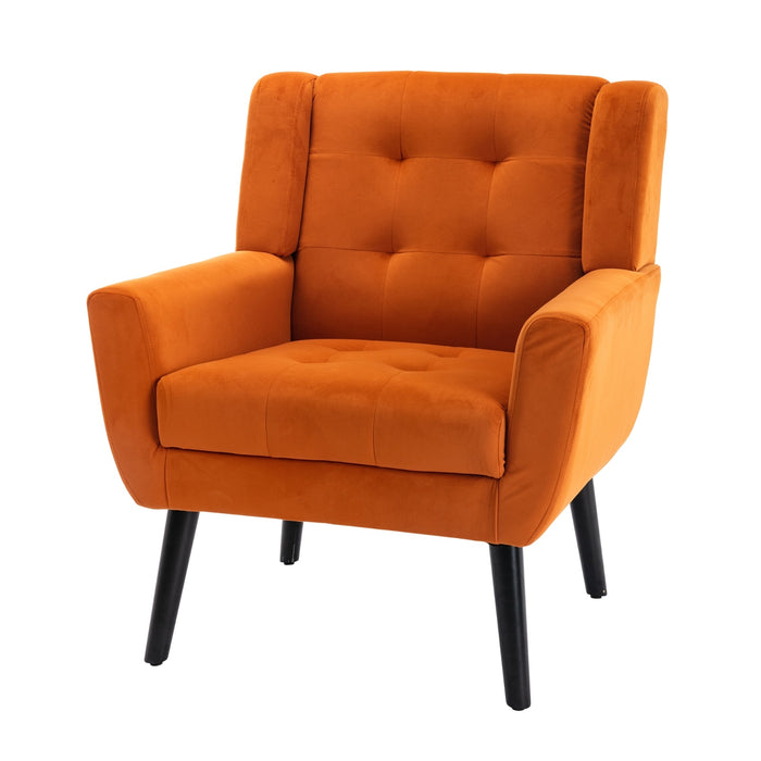 Modern Velvet Ergonomic Accent Chair - Cozy Style for Home