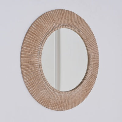 Rustic Handcarved Wall Mirror - Timeless Farmhouse Charm