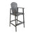 Dark Grey Acacia Wood Bar Stool - Stylish Patio Comfort
